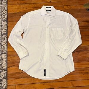 Saks Fifth Avenue White Egyptian Cotton Shirt